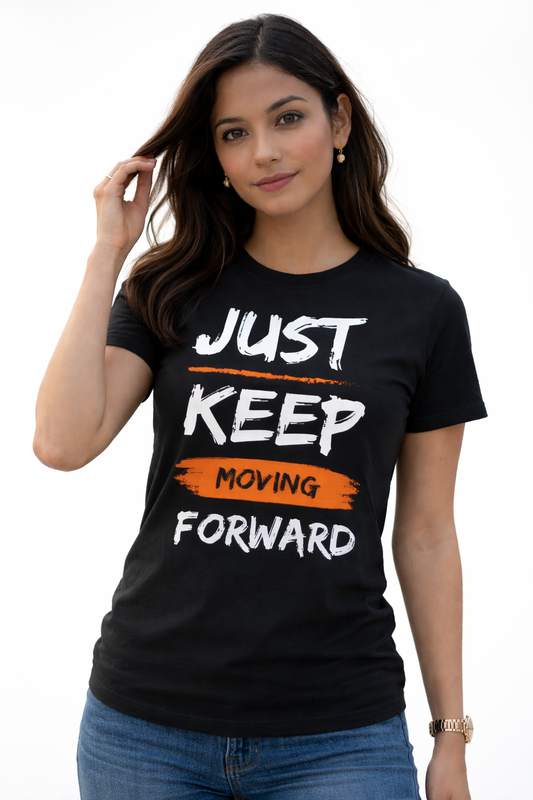 Just Keep Motivational Graphic T-Shirt