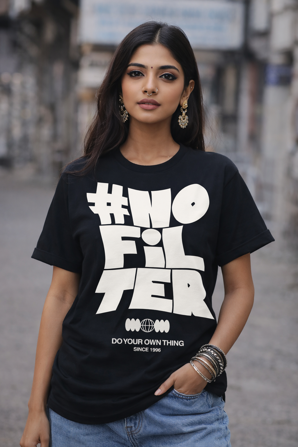 Bold Street Style Printed Cotton Tee