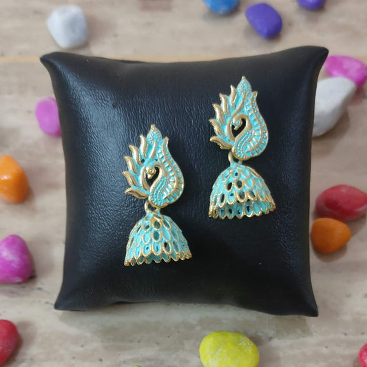 Meenakari Peacock Earrings